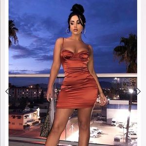 Sierra satin mini dress